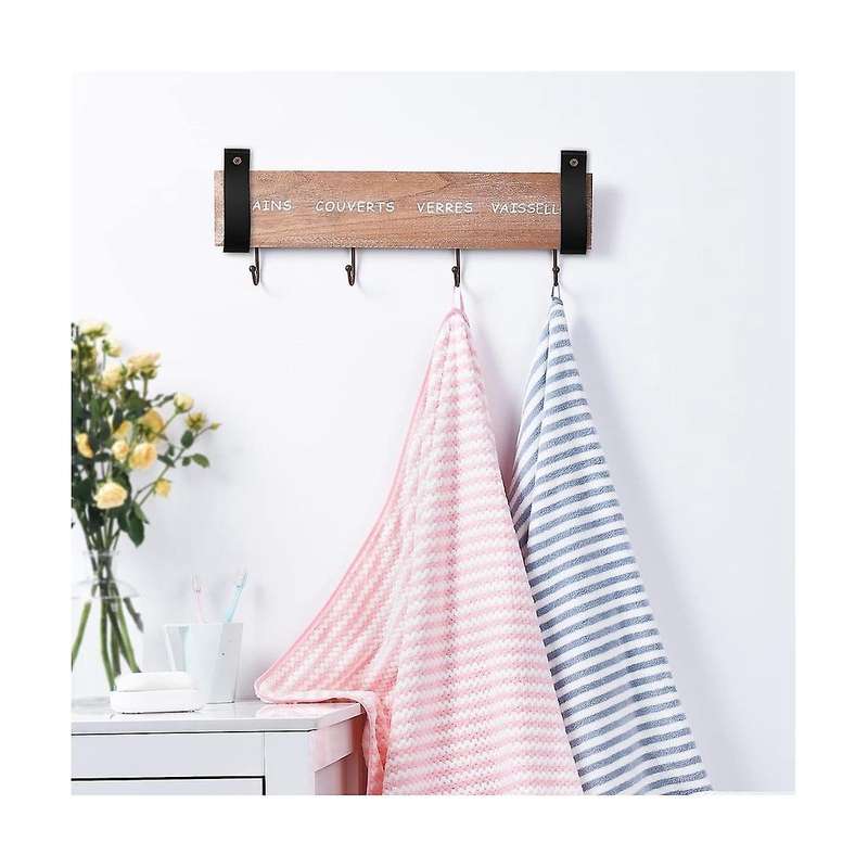 Curtain Rod Holder Bracket, Loop Strap for Wood Curtain Rod, Strap Wall Hooks for Hanging Towel Tape