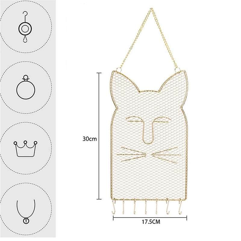 Cute 1-Piece Cat Jewelry Board for Girls Jewelry Display Stand Jewelry Wall Hanging Jewelry Storage