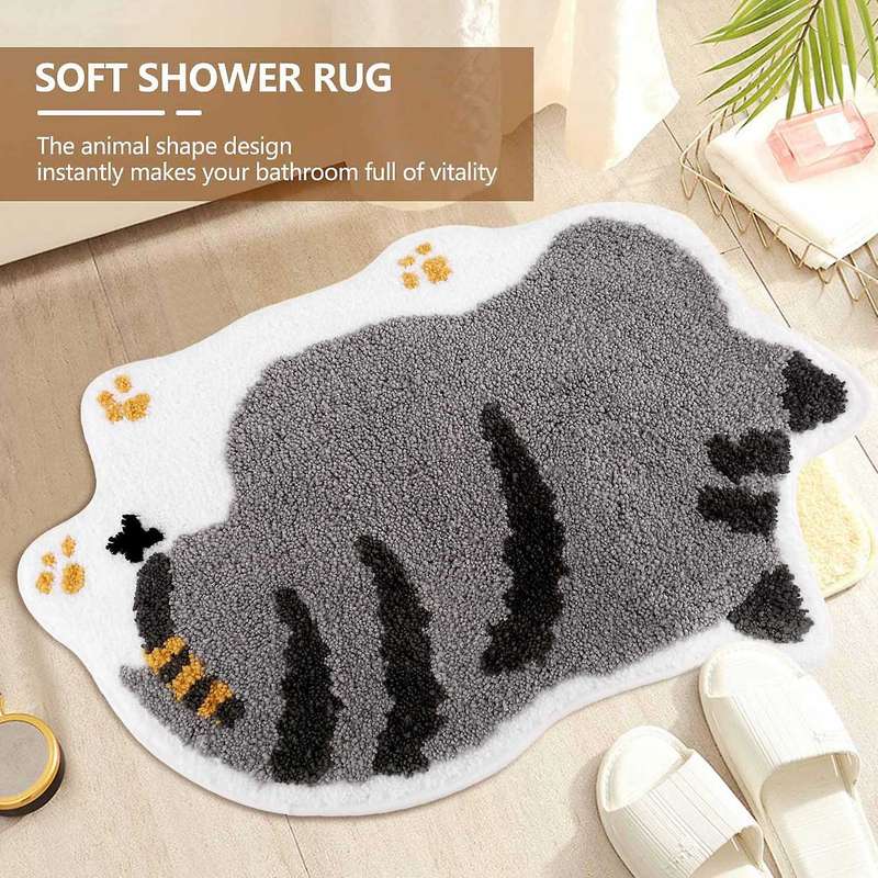Cute Bath Mat for Kids,ultra Soft Non-slip Bathroom Rug,plush Carpet Doormat for Tub,shower and Bat