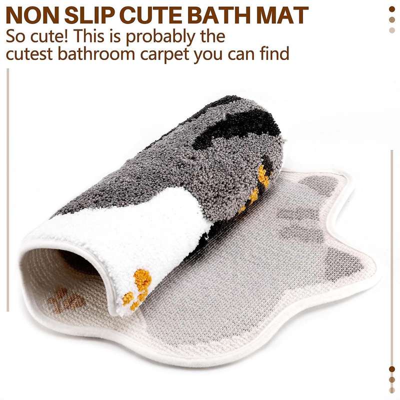 Cute Bath Mat for Kids,ultra Soft Non-slip Bathroom Rug,plush Carpet Doormat for Tub,shower and Bat
