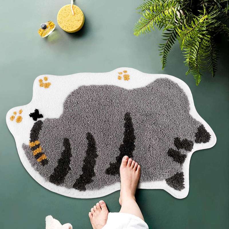 Cute Bath Mat for Kids,ultra Soft Non-slip Bathroom Rug,plush Carpet Doormat for Tub,shower and Bat