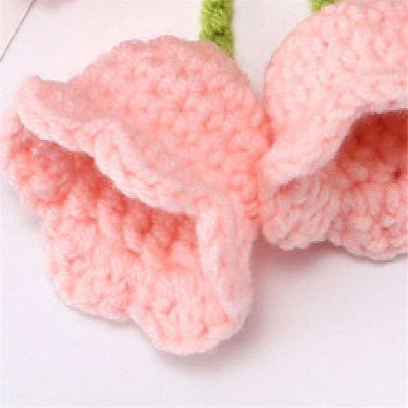 Cute Car Interior Hanging Accessories Car Bellflower Hand Knitted Car Pendant Rear View Mirror Acces