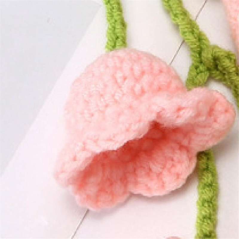 Cute Car Interior Hanging Accessories Car Bellflower Hand Knitted Car Pendant Rear View Mirror Acces