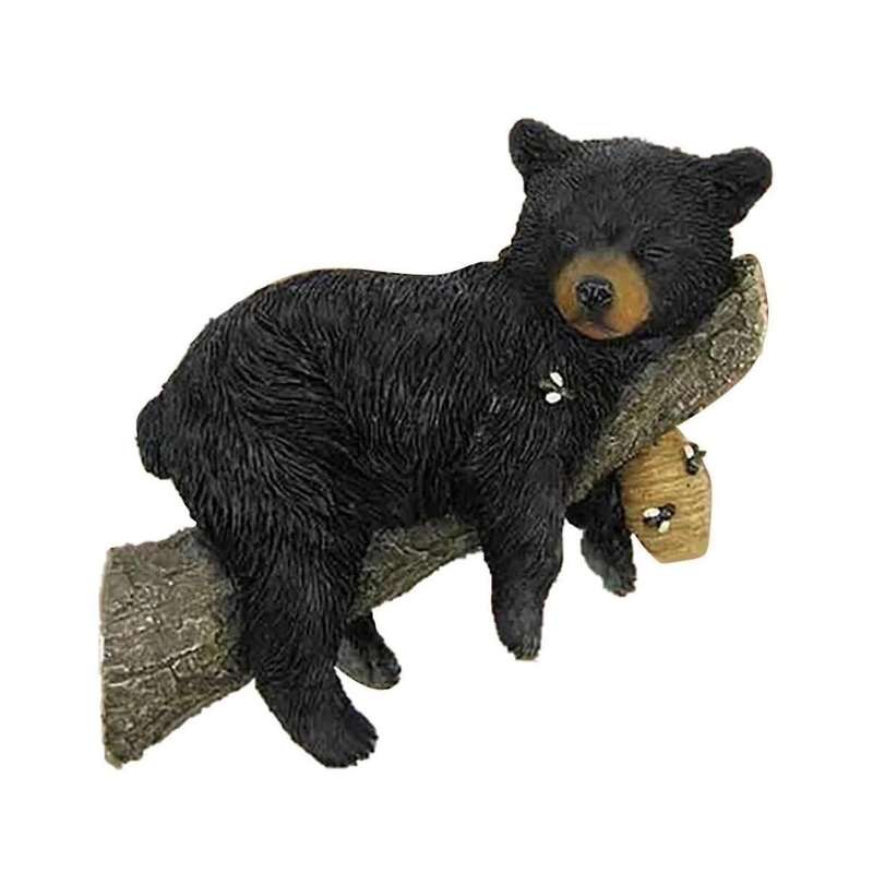 Cute Bear Napping Hanging Out In A Tree Sculpture,funny Black Bear Napping Hanging Out In A Tree Fi