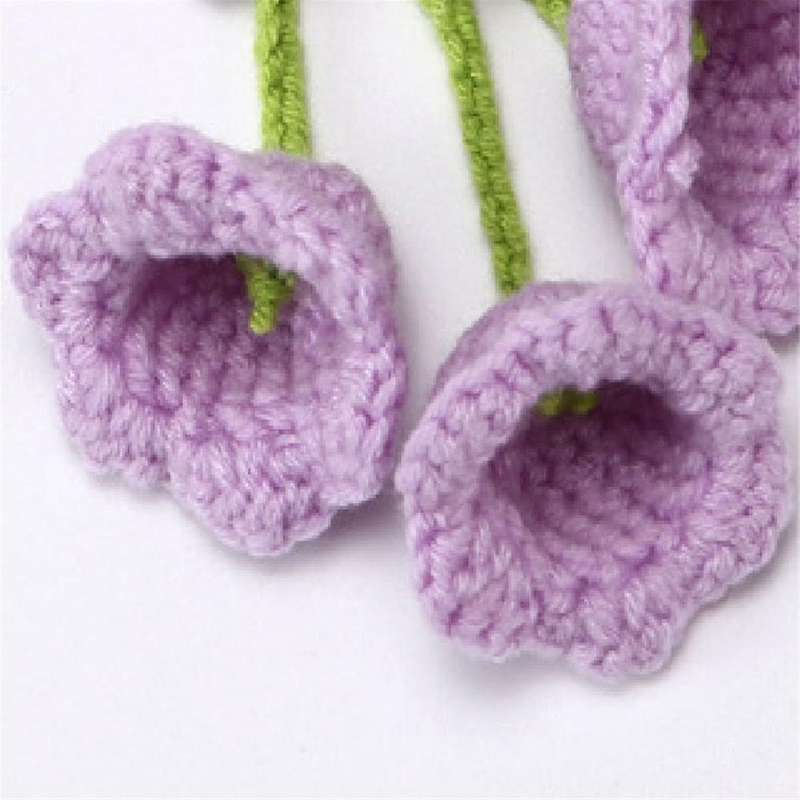 Cute Car Interior Hanging Accessories Car Bellflower Hand Knitted Car Pendant Rear View Mirror Acces