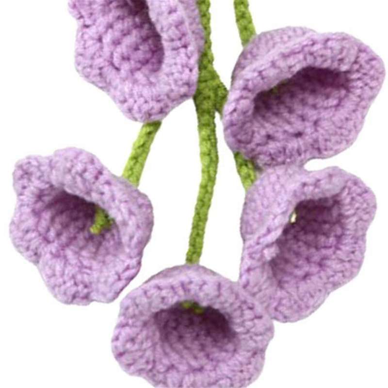 Cute Car Interior Hanging Accessories Car Bellflower Hand Knitted Car Pendant Rear View Mirror Acces