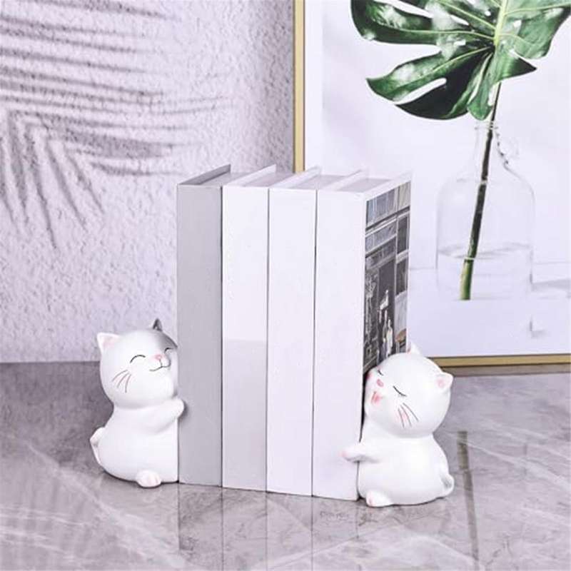 Cute Cats Decorative Bookends, Cute Cats Bookends, Unique Book Ends to Hold Books, Book Ends for She