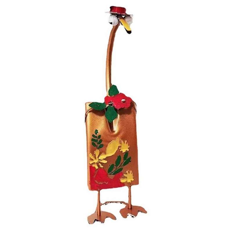 Cute Fairy Garden Decor, Cute Duck Garden Statues, Cute Duck Shovel Spade Art Craft Decoration A