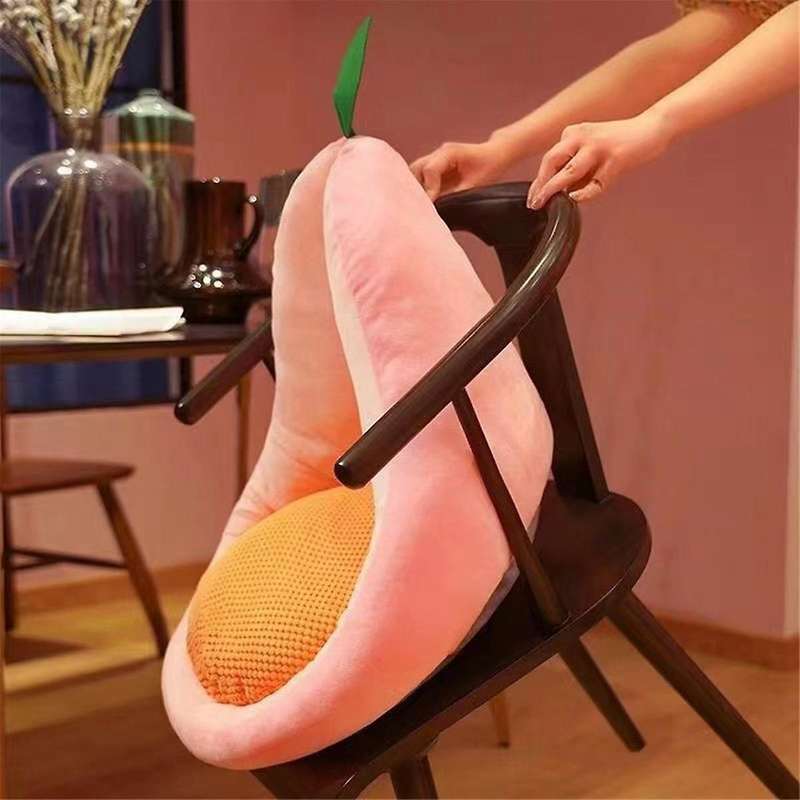 Cute Fruit Shaped Chair Cushion Thicken Plush Seat Cushion Chair Pad Back Support Armchair Pillow Se