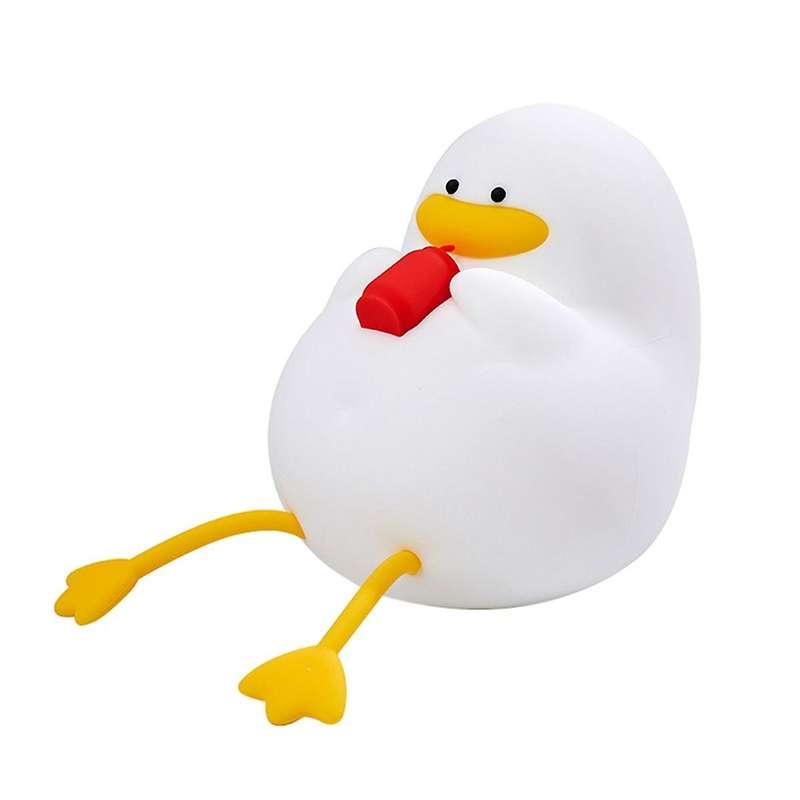 Cute Duck Night Light, Cute Duck Lamp for Kids, Duck Silicone Night Light, USB Rechargeable Nursery