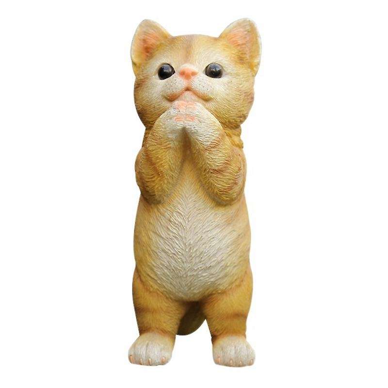 Cute Kittens Cat Ornaments Micro-Landscape Ornaments Garden Statue Outdoor Garden Decoration Courtya