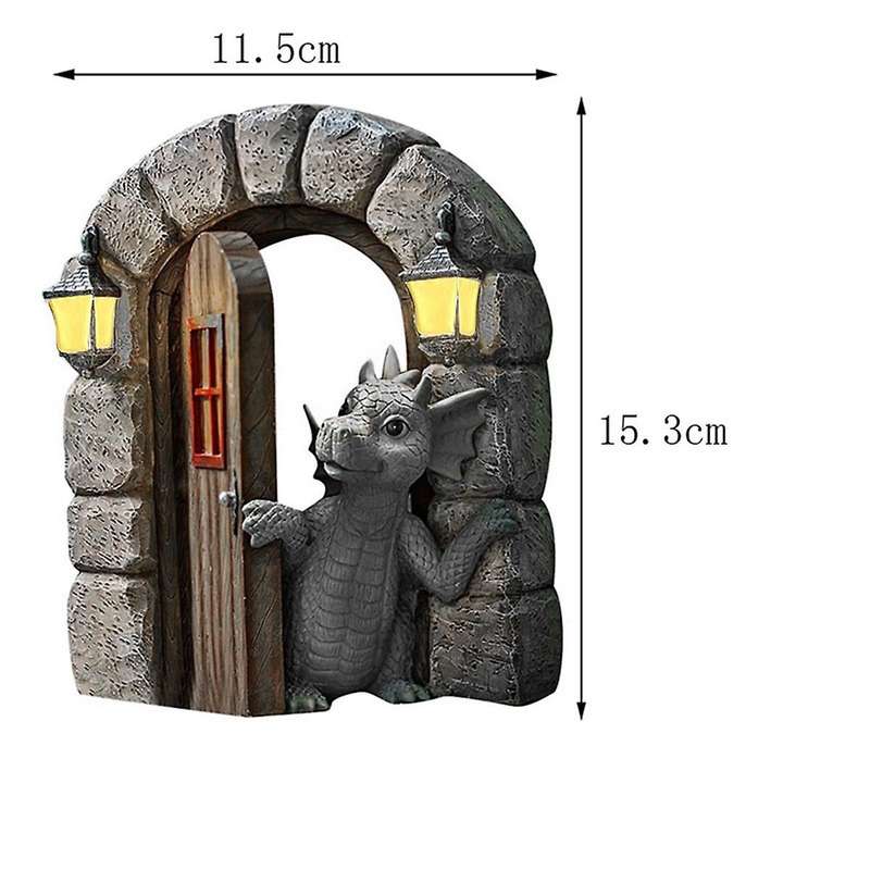 Cute Mini Dragon Model Resin Decoration Household Pendant Outdoor Garden Crafts Decoration Gift