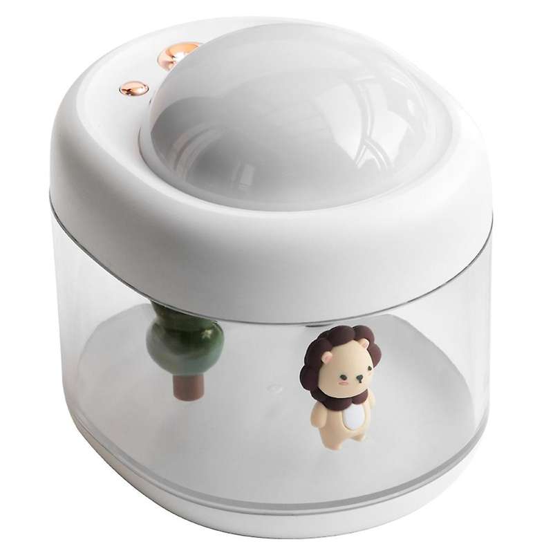 Cute Lion Projection Humidifier Rotating 500Ml Large Capacity Mini Usb Desktop Humidifier for Office
