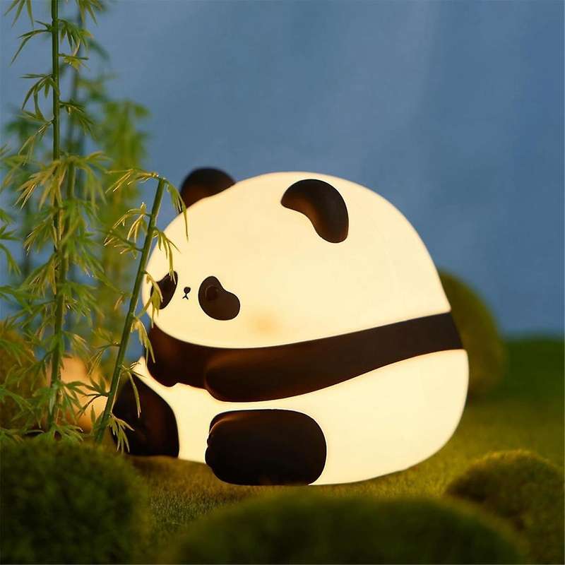 Cute Panda Night Light, Led Squishy Novelty Animal Night Lamp, 3 Level Dimmable Nightlight for Home