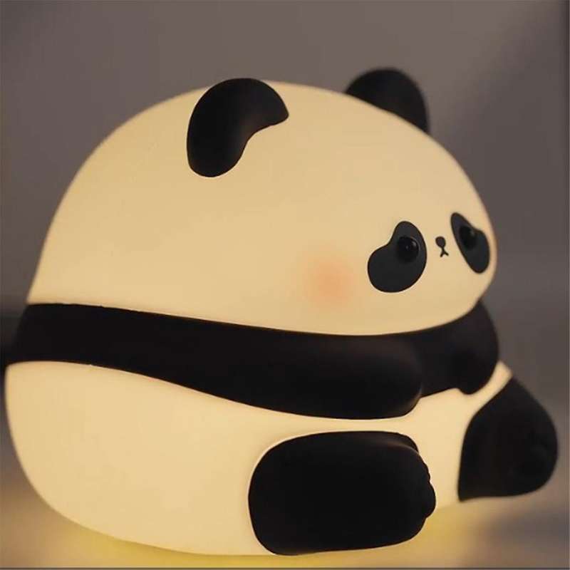 Cute Panda Night Light, Led Squishy Novelty Animal Night Lamp, 3 Level Dimmable Nightlight for Home