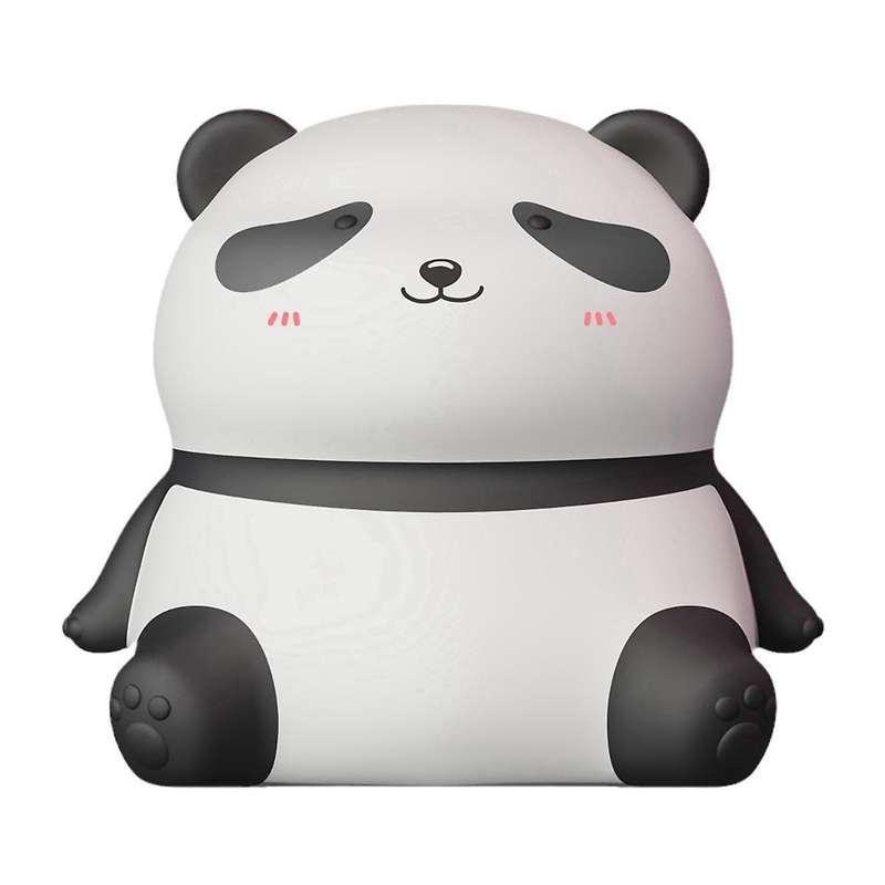 Cute Panda LED Night Light Silicone USB Rechargeable Timer Bedside Lamp Room Decor Children Nightlig