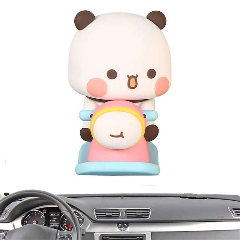 Cute Panda Bear Statue, Cute Dashboard Decoration, Desk Decor Tabletop Ornaments Cute Car Decor