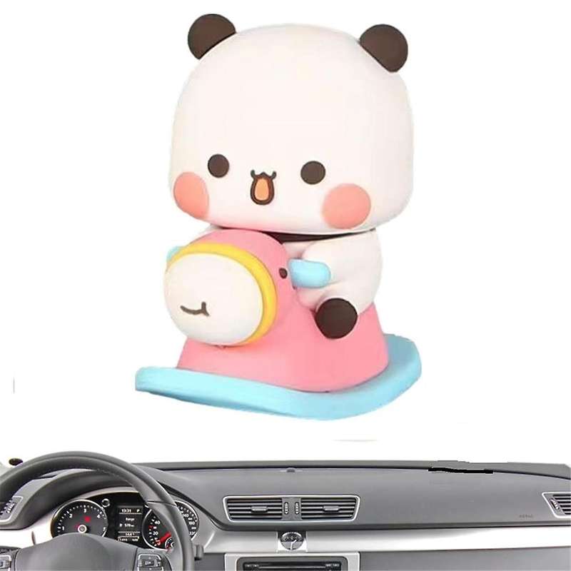 Cute Panda Bear Statue, Cute Dashboard Decoration, Desk Decor Tabletop Ornaments Cute Car Decor
