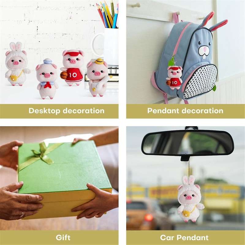 Cute Piggy Doll Needle Felting Kits for Beginner,needle Felting Kit,felt Needles,foam Pad,felt Cloth