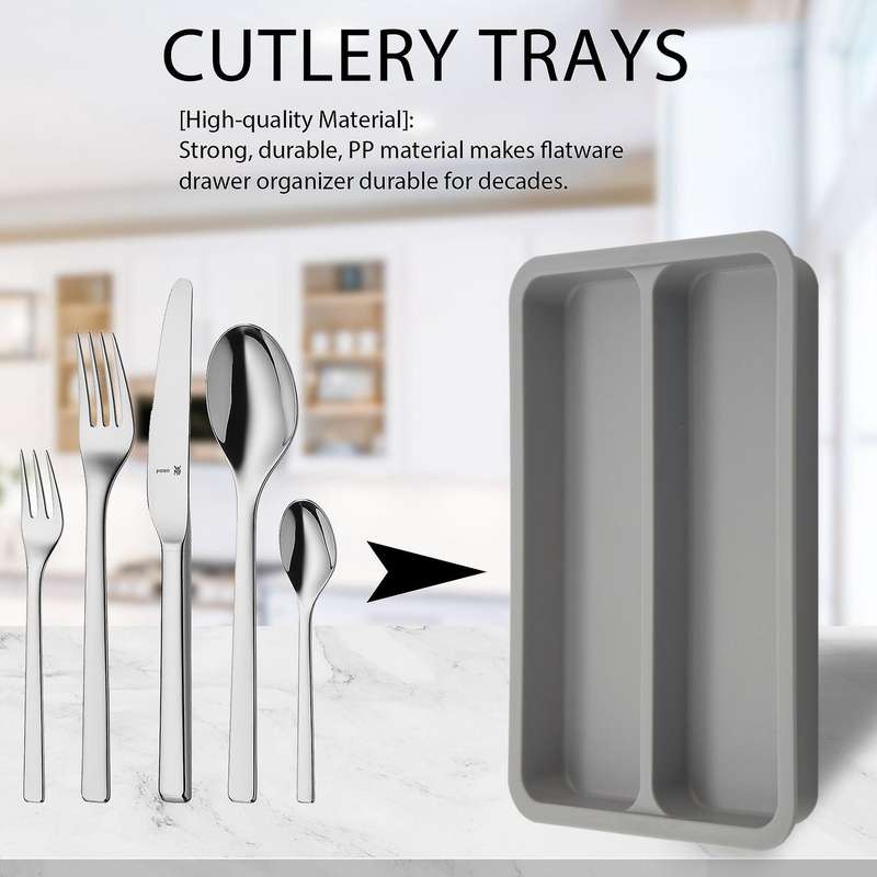 Cutlery Drawer Tray Expandable Adjustable Utensil Drawer for Kitchen Utensil Organizer Multi- Stora