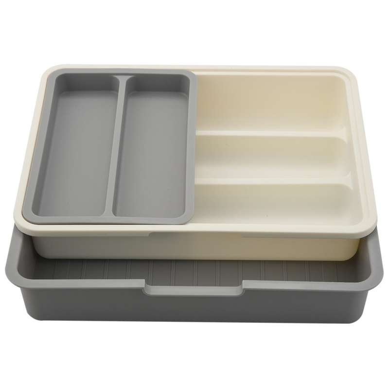 Cutlery Drawer Tray Expandable Adjustable Utensil Drawer for Kitchen Utensil Organizer Multi- Stora