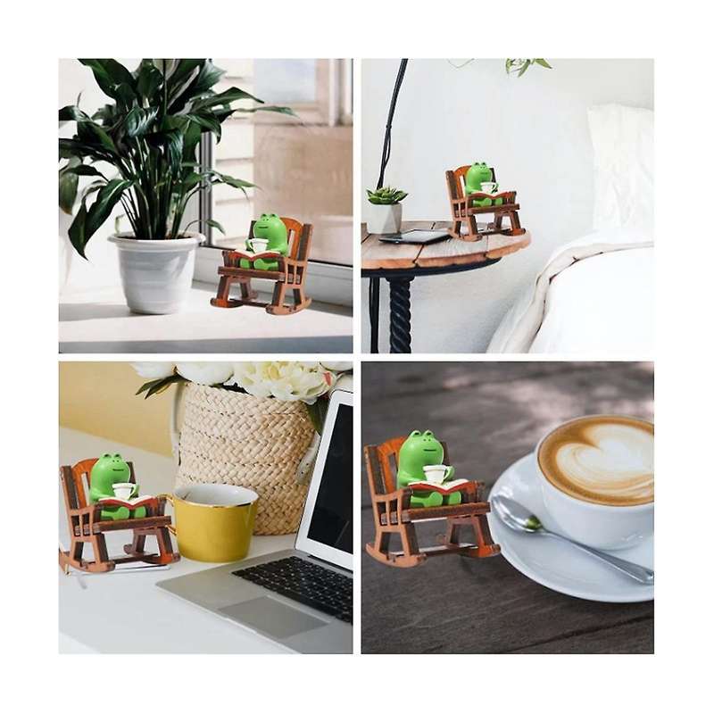 Cute Rocking Chair Desktop Ornaments Office Station Ornaments Brown