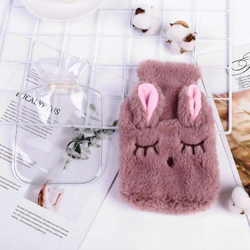 Cute Stress Hot Water Bottle Bag with Knitted Soft Cover Reusable Hand - C