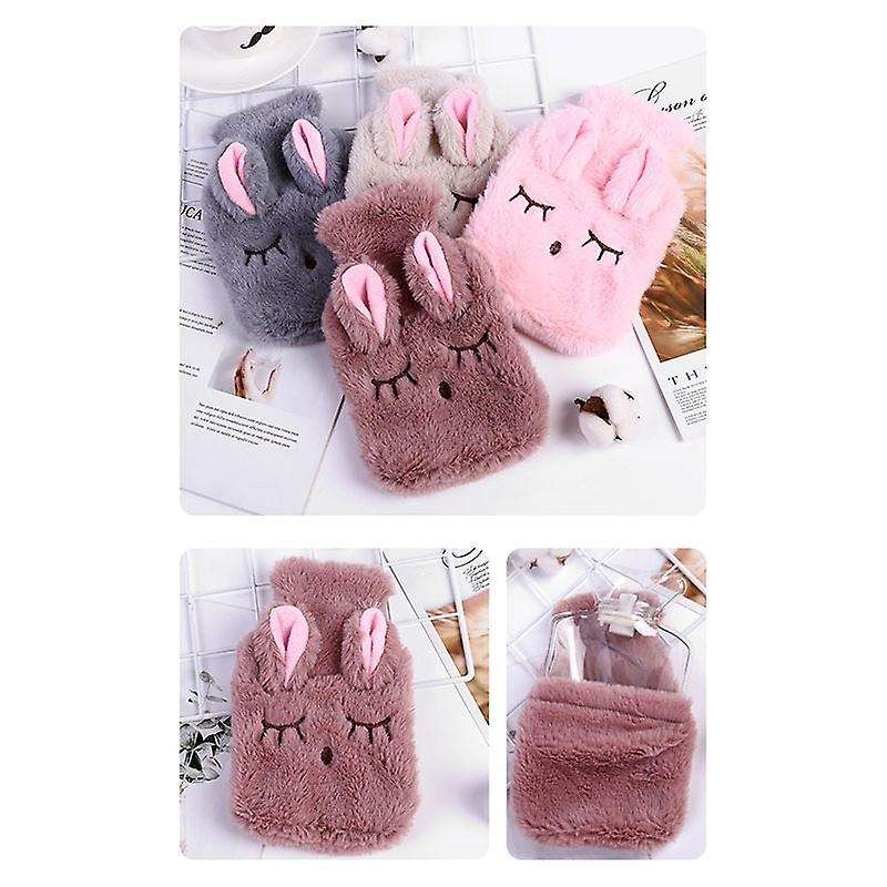 Cute Stress Hot Water Bottle Bag with Knitted Soft Cover Reusable Hand - C