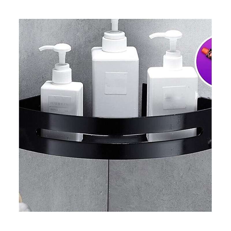 Cutting Board Organizer Triangle Towel Shower Storage Rack Black Corner Shelves Aluminum Shampoo Ho