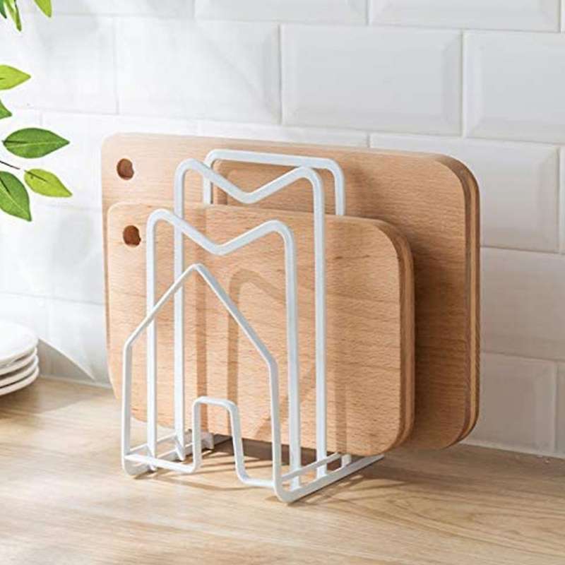 Cutting Board Rack Pot Lid Holder,Chopping Board Organizer Holder,for Cookware Storage,Freestanding