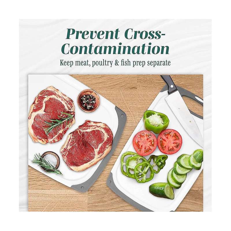 Cutting Boards for Kitchen - Chopping Board 3-pack with Cutting Board Set - Unique Gifts for Have E