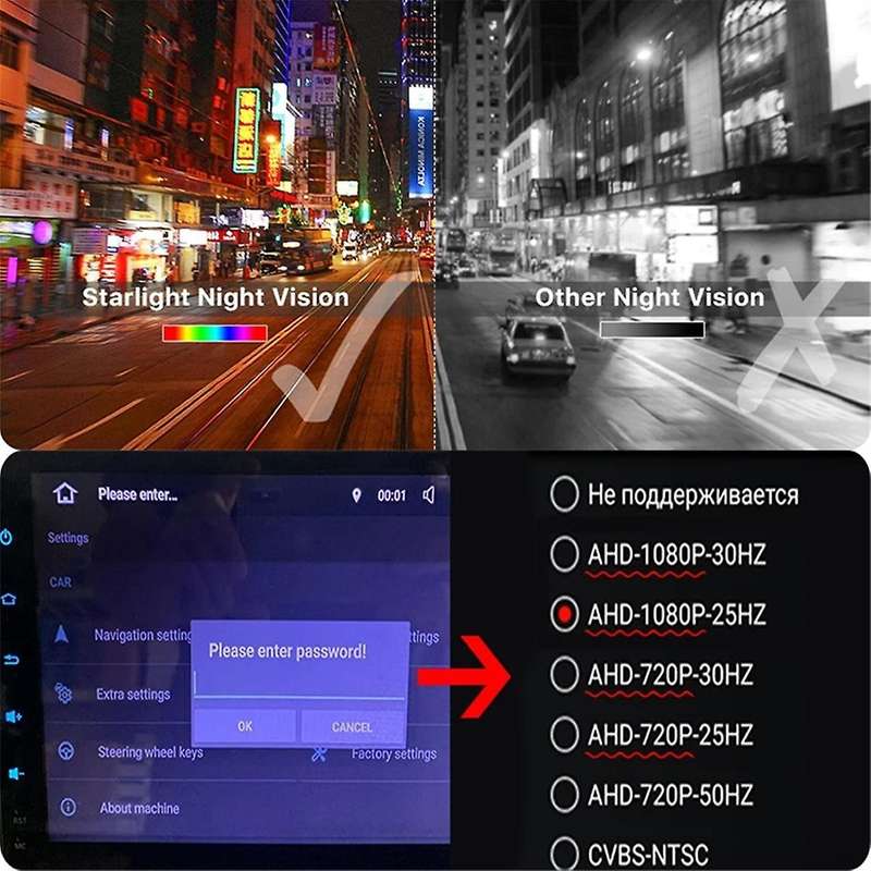 CVBS-AHD720P Rear View Camera Night Vision Reversing Camera for E Class E200 E260 E300 E350 E63 W212
