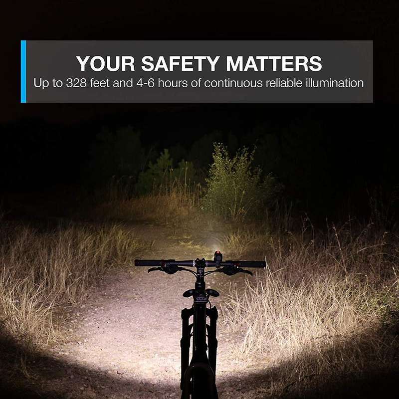 Cycling Bike Headlight Set Bicycle Front Light with Taillight Lamp Bicycle Adjustable Warning Light