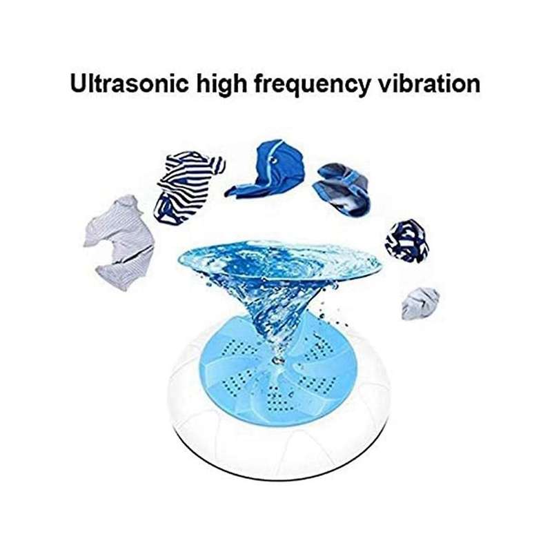 Cyan Portable Spin Abs Washer Usb Turbine Washing Machine Travel