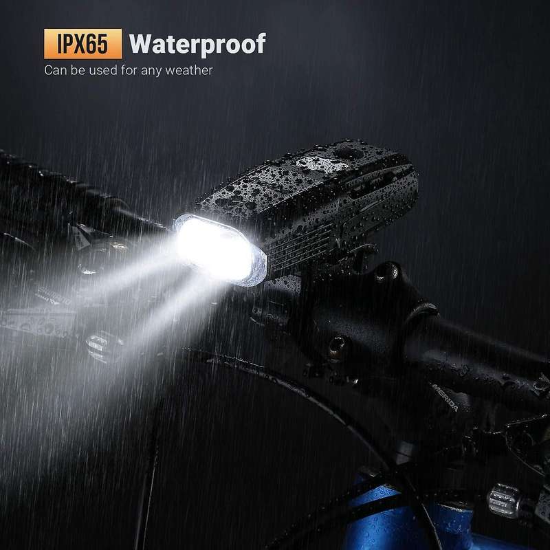 Cycling Bicycle Bike Light Set Ultra-Bright Waterproof Rechargeable Headlight with and Tail Light