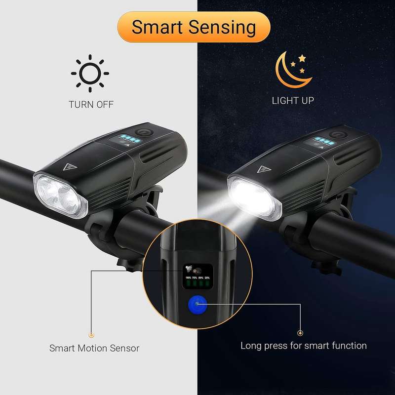 Cycling Bicycle Bike Light Set Ultra-Bright Waterproof Rechargeable Headlight with and Tail Light