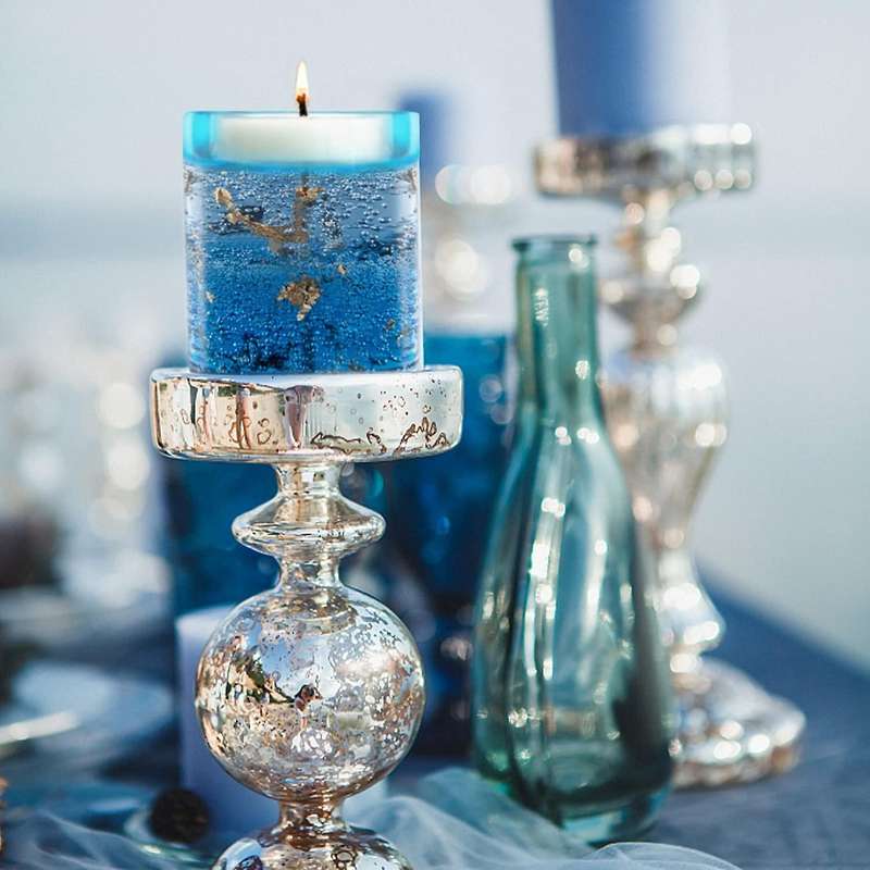 Cylinder Crystal Candle Holder ,Candle Resin Silicone for Casting,DIY Soap Making,Home Decoration