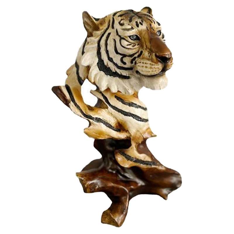 D Imitation Root Animal Head Statue, Retro Sculpture,Artificial Resin Ornaments,Suitable for Office
