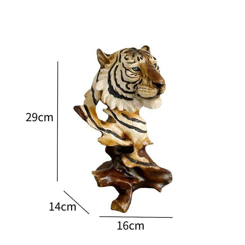 D Imitation Root Animal Head Statue, Retro Sculpture,Artificial Resin Ornaments,Suitable for Office