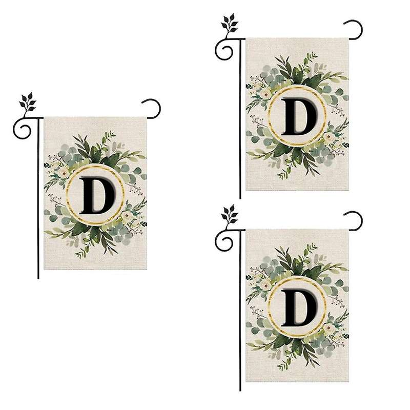 D Linen Garden Flag Double Layer Double Sided Letters Holiday Outdoor Flag Yard Decoration Flag
