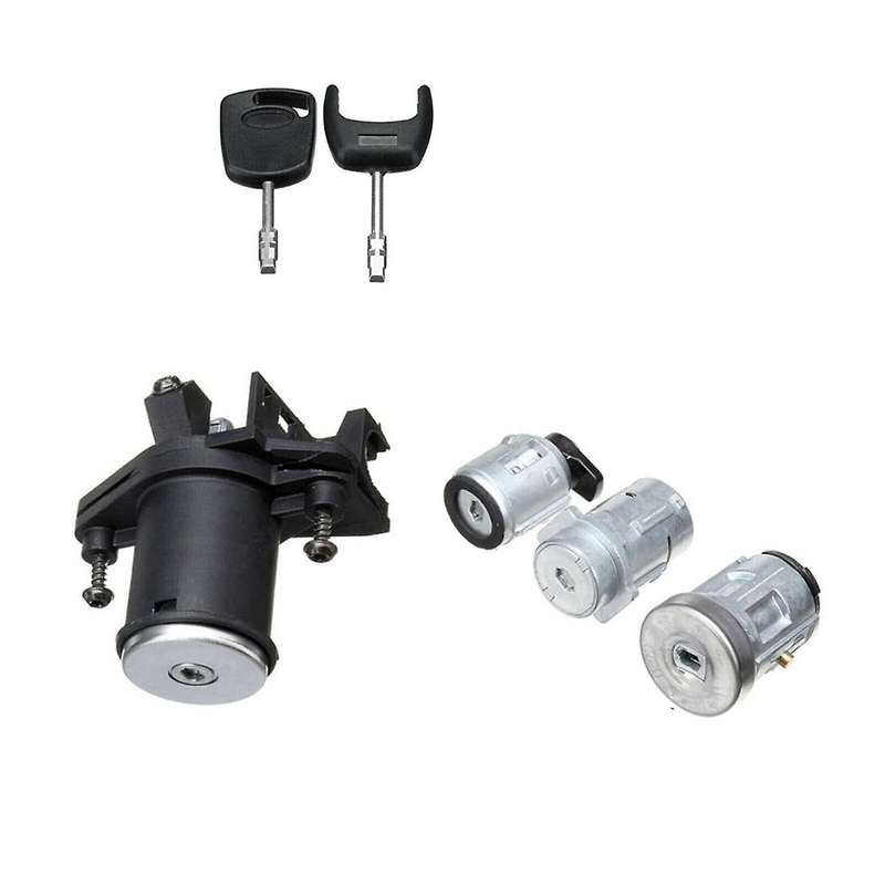 Cylinder Switch Lock Kit Lock Door Lock Ignition Bucket Switch Car for Fiesta 2001-2008 2S61-A22050-