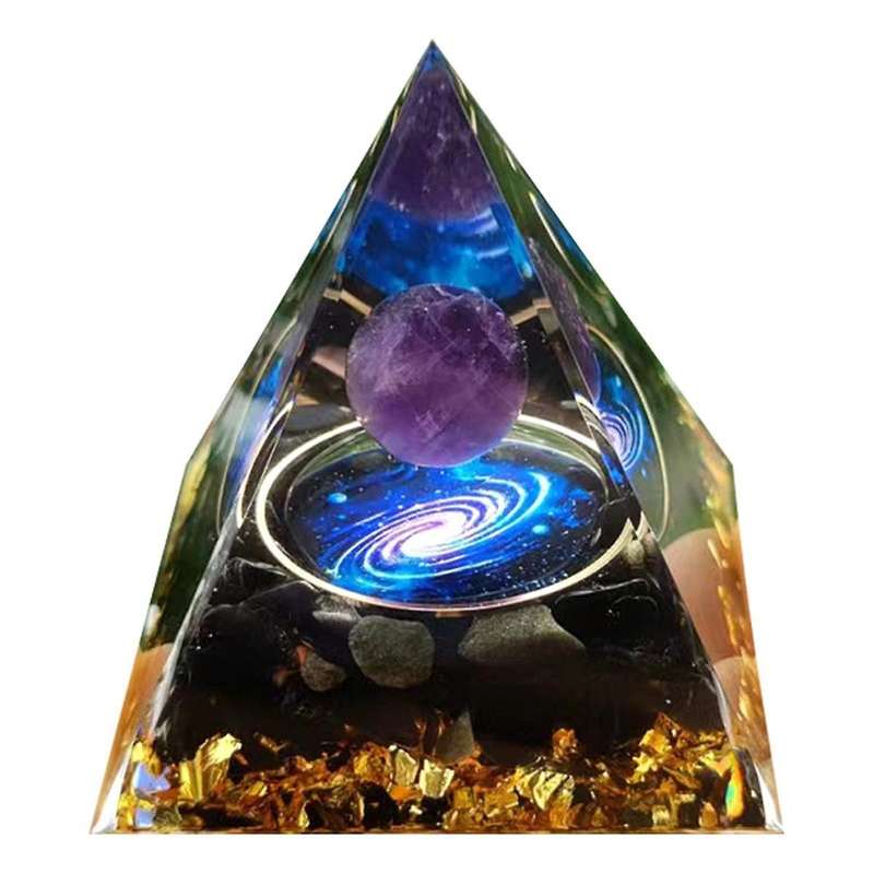 D Pyramid Ornaments CrystalEnergy Generator Orgone Pyramid for E-Energy Protection Healing Meditatio
