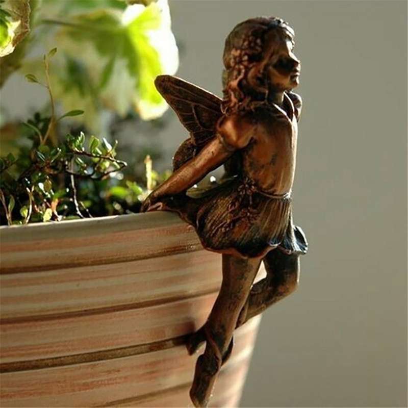 D Plant Pot Hanging Resin Decor Fairy Flower Pot Decor Design for Garden Huggers Pot Fairy Decor