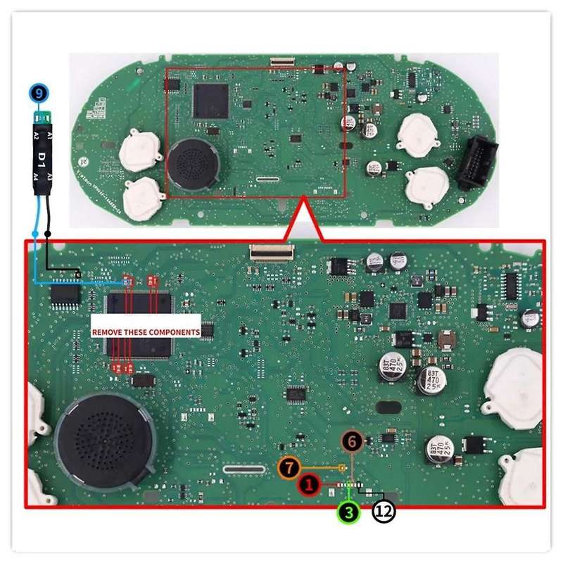 D1 Adapter for D70F34xx D70F35xx Mileage Repair No Soldering No Lift Pin