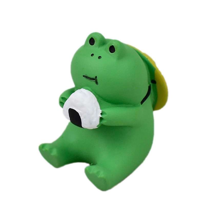 D Miniature Resin Figurines Statue-Cute Frog Sculpture for Outdoor Fairy Garden and Desk Decor Adora