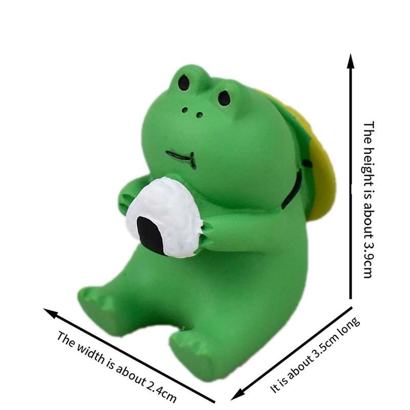 D Miniature Resin Figurines Statue-Cute Frog Sculpture for Outdoor Fairy Garden and Desk Decor Adora
