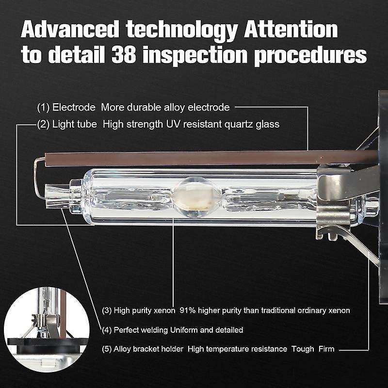 D3S HID Replacement Headlight Bulbs 35W 4300K Warm White High Low Beam for Charger 2011-2020, 2 Pack