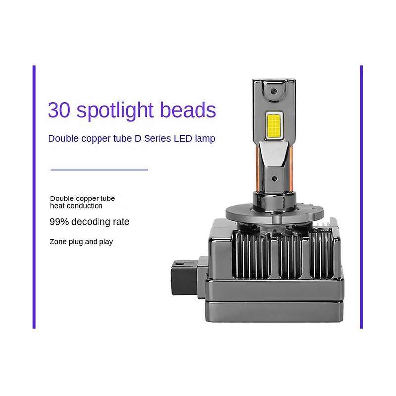 D3s Led Lamp Xenonbulb Headlight Replacement Aluminum Heat Sink + Heat Pipe + Electroplated Housing