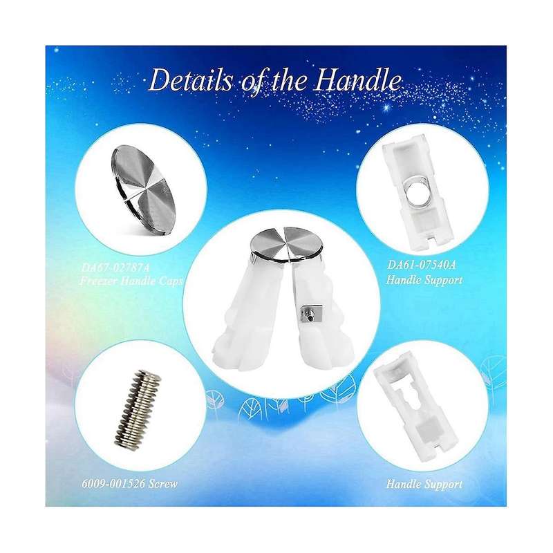 DA61-07540A Freezer Handle Support Kit Replacement PS4145181 AP5578979 3160453 DA67-02787A for Refr