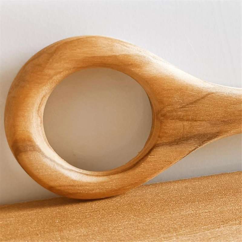 Danish Dough Whisk - 2Pcs Olive Wooden Bread Whisk, Bread Making Tools for Mixing - Sourdough Whisk